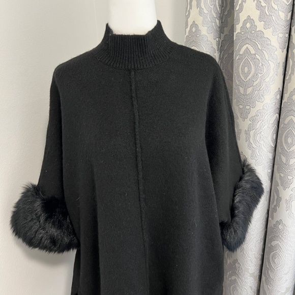 Ann Taylor Factory Petite NEW Crew Neck Pullover Poncho/Sweater - Picture 4 of 15